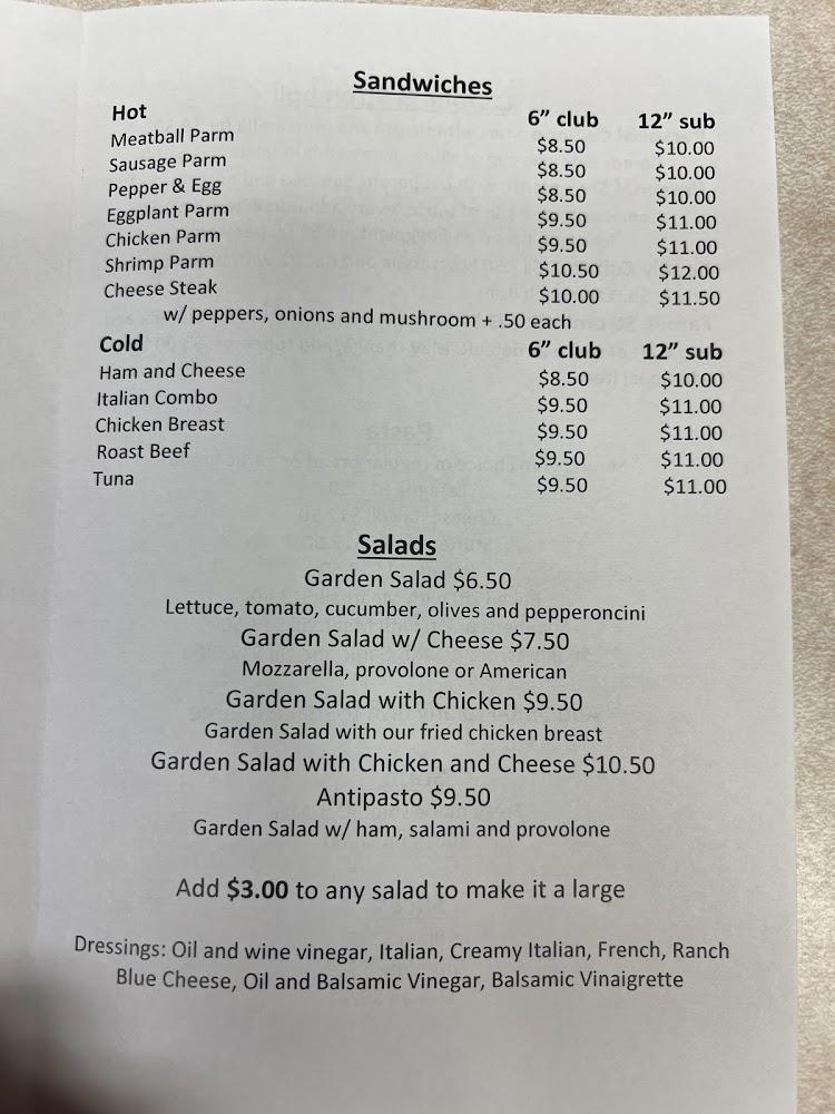 Pizza Town Appetizers & Entrees
